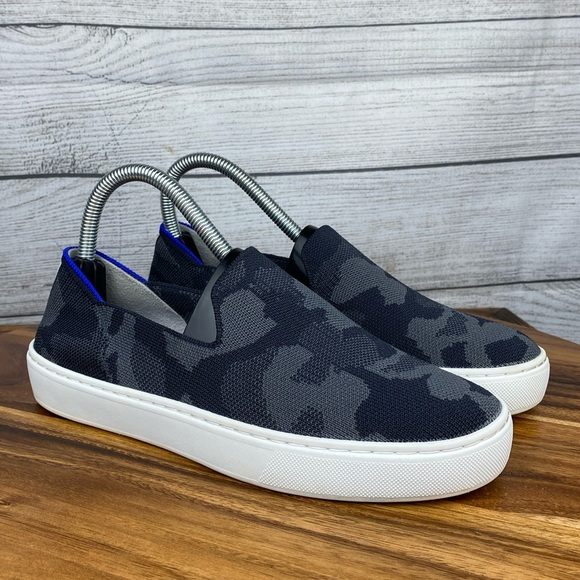 Rothy’s The Original Slip On Sneaker Black Grey Camo Women’s Shoe Size 6.5 - Picture 3 of 12